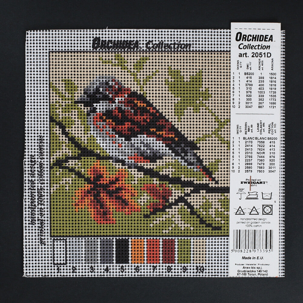 Orchidea 15x15 cm Printed Gobelin 2051D