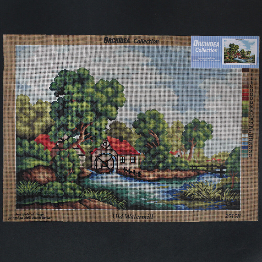 Orchidea 50x70 cm Old Watermill Printed Gobelin 2515R