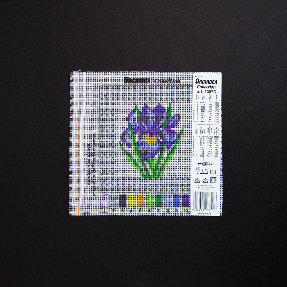 Orchidea 15x15cm Printed Gobelin, Iris - 1397D