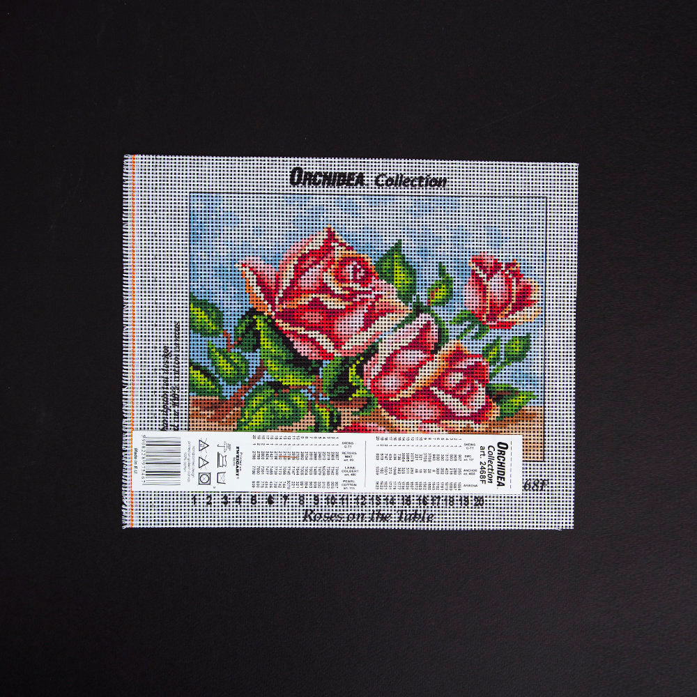 Orchidea 18x24cm Printed Gobelin, Roses on the Table - 2468F