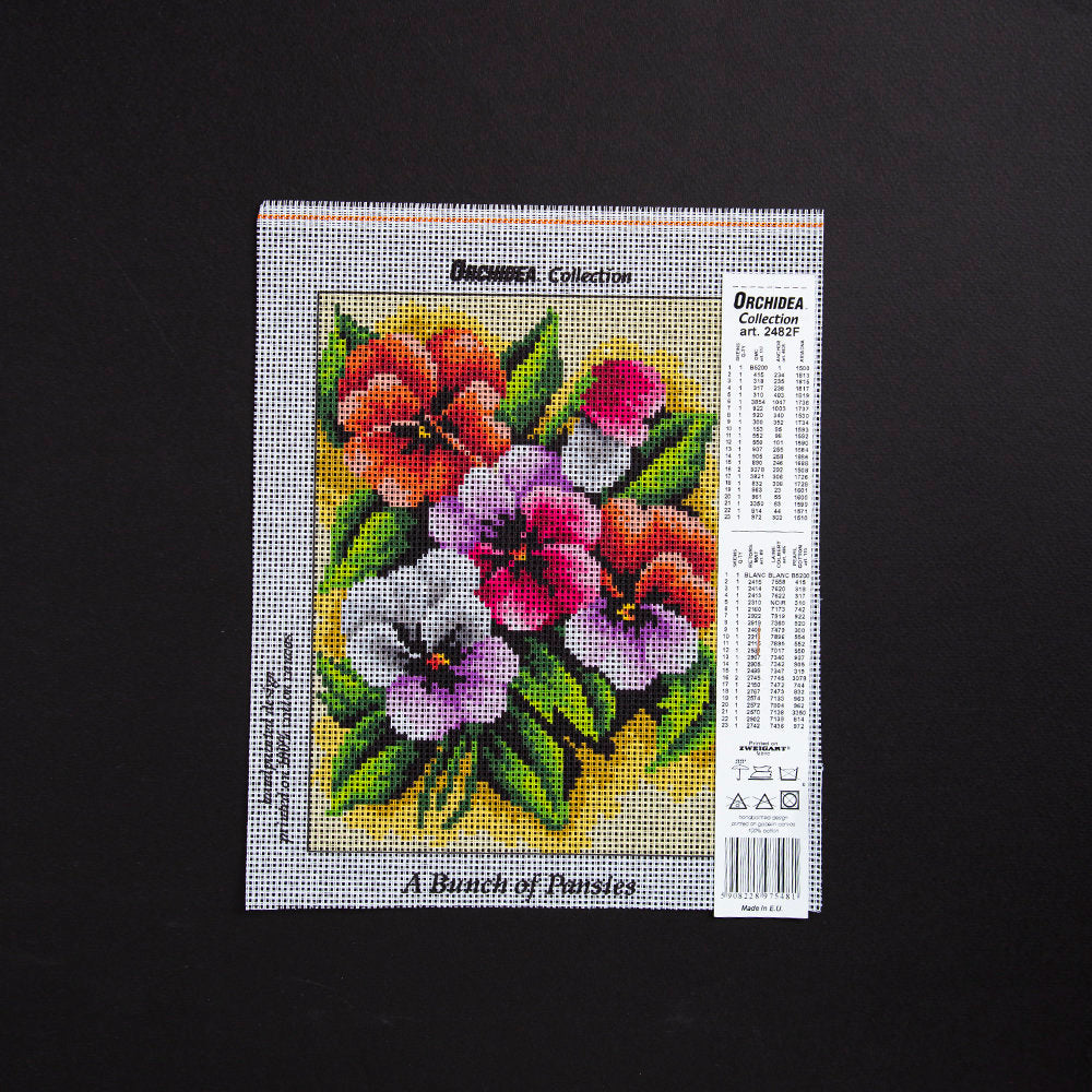 Orchidea 18x24cm Printed Gobelin, A Bunch of Pensies - 2482F