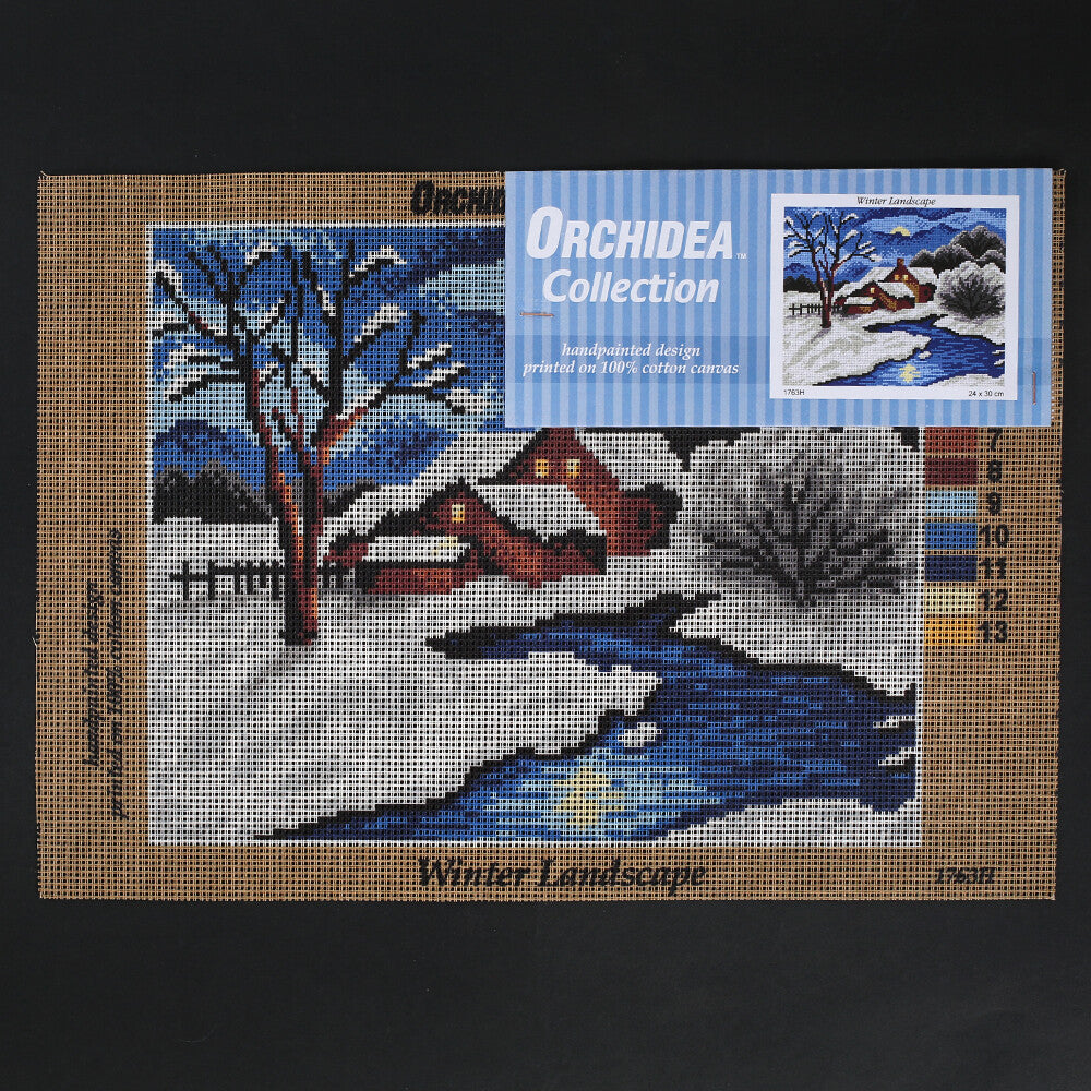 Orchidea 24x30 cm Winter Landscape Printed Gobelin 1763H