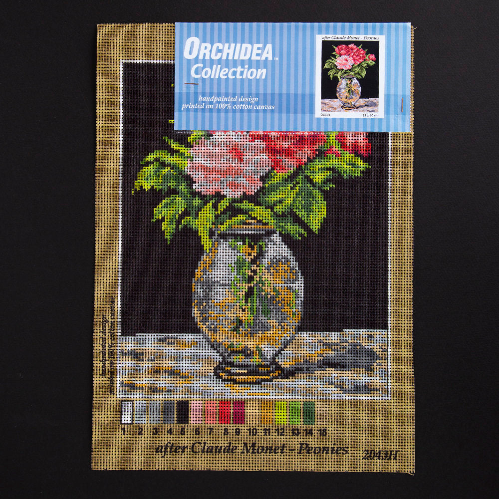 Orchidea 24x30cm Printed Gobelin, Claude Monet - Peonies - 2043H