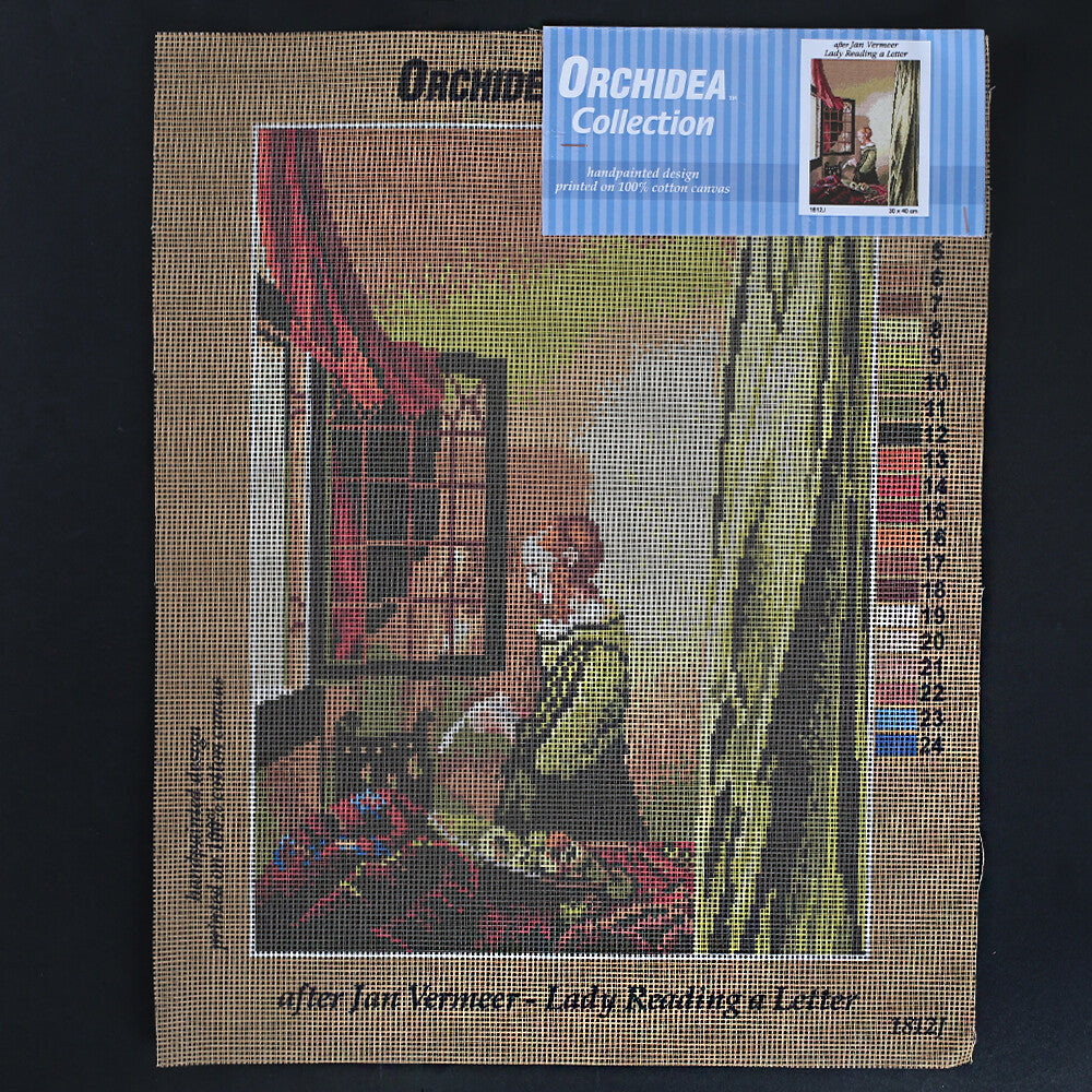 Orchidea 30x40 cm Jan Vermeer Lady Reading A Letter Printed Gobelin 1812J