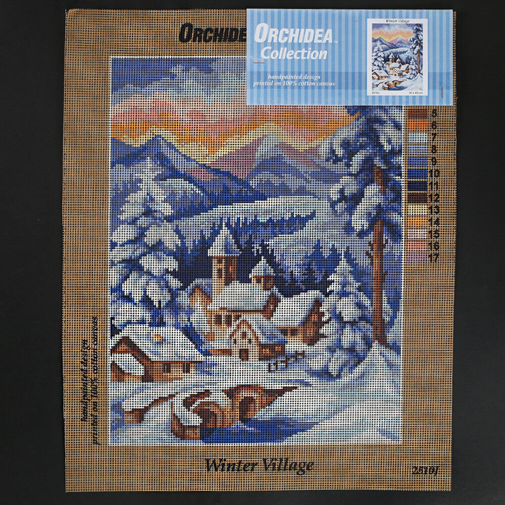 Orchidea 30x40 cm Winter Village Printed Gobelin 2510J