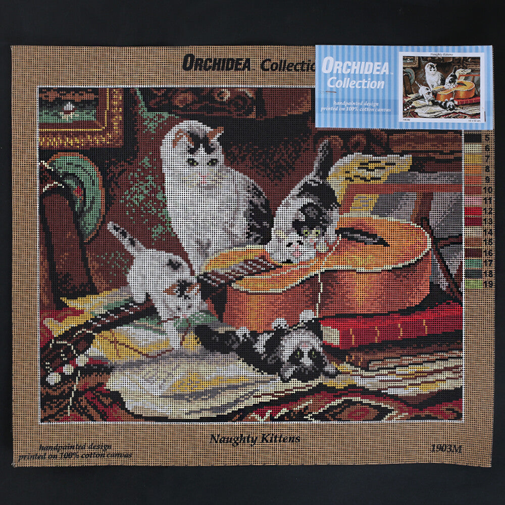 Orchidea 40x50 cm Naughty Kittens Printed Gobelin 1903M