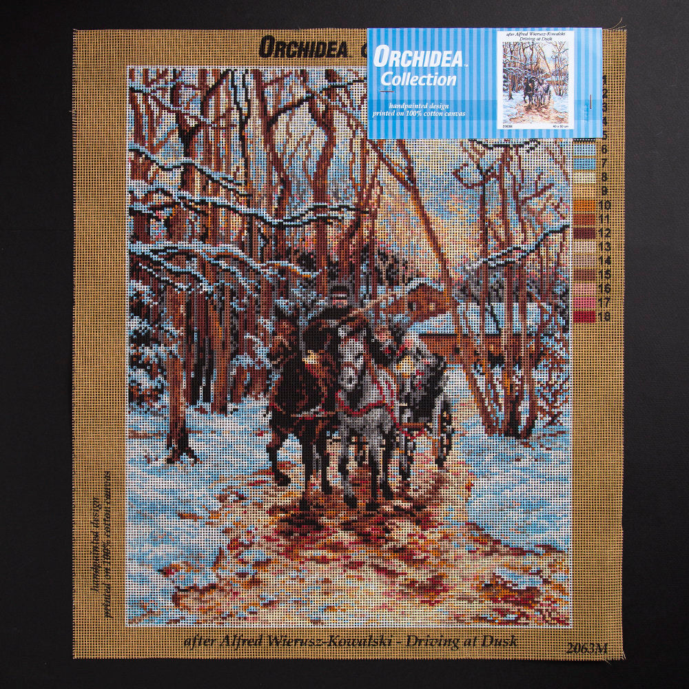 Orchidea 40x50cm Printed Gobelin, Alfred Wierusz-Kowalski - Driving at Dusk - 2063M
