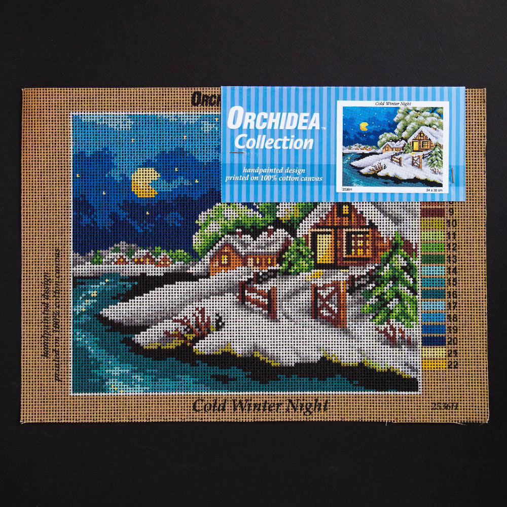 Orchidea 24x30cm Printed Gobelin, Cold Winter Night - 2536H