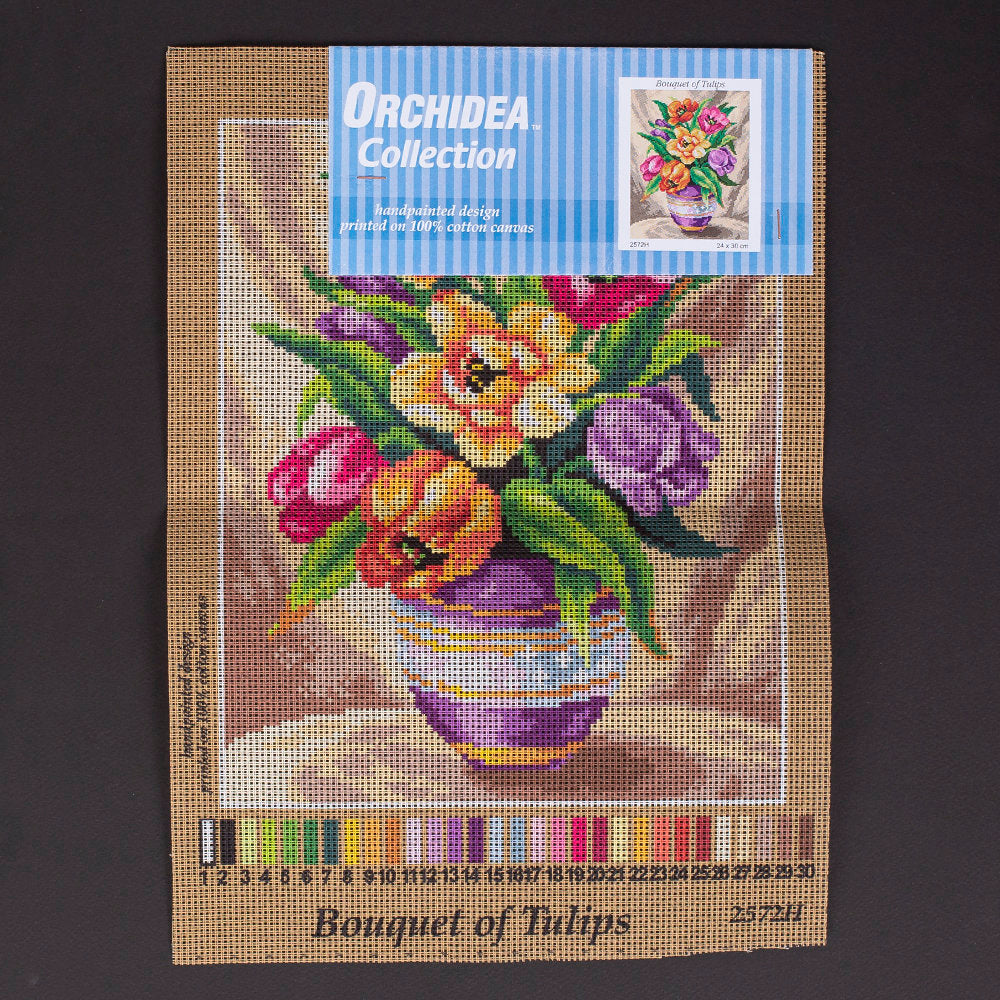 Orchidea 24x30cm Printed Gobelin, Bouquet of Tulips - 2572H