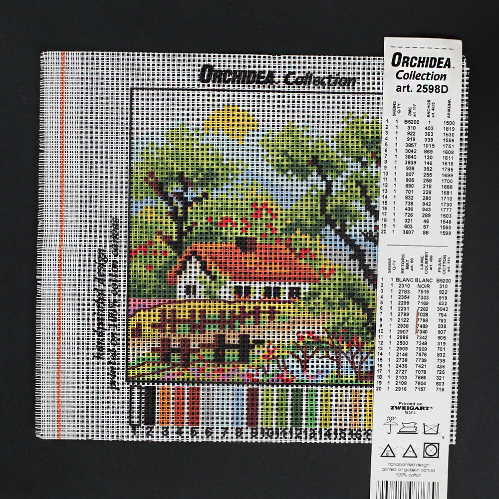 Orchidea 15x15 cm Printed Gobelin 2598D