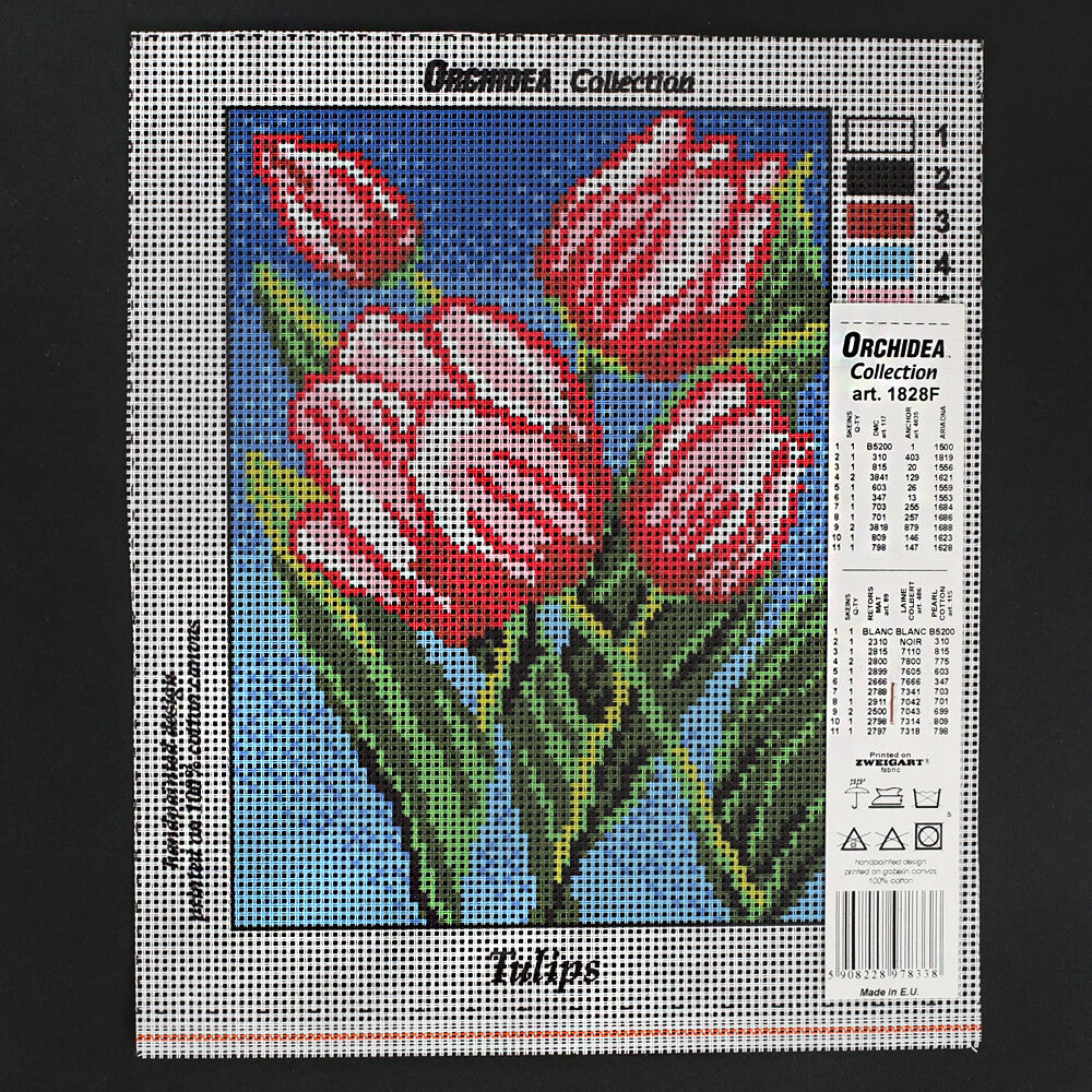 Orchidea 18x24 cm Tulips Printed Gobelin 1828F