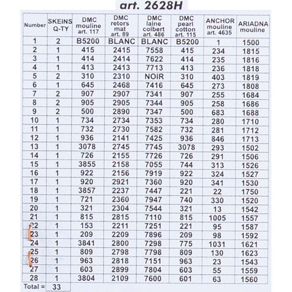 Orchidea 24x30cm Printed Gobelin, Butterfies in the Meadow - 2628H