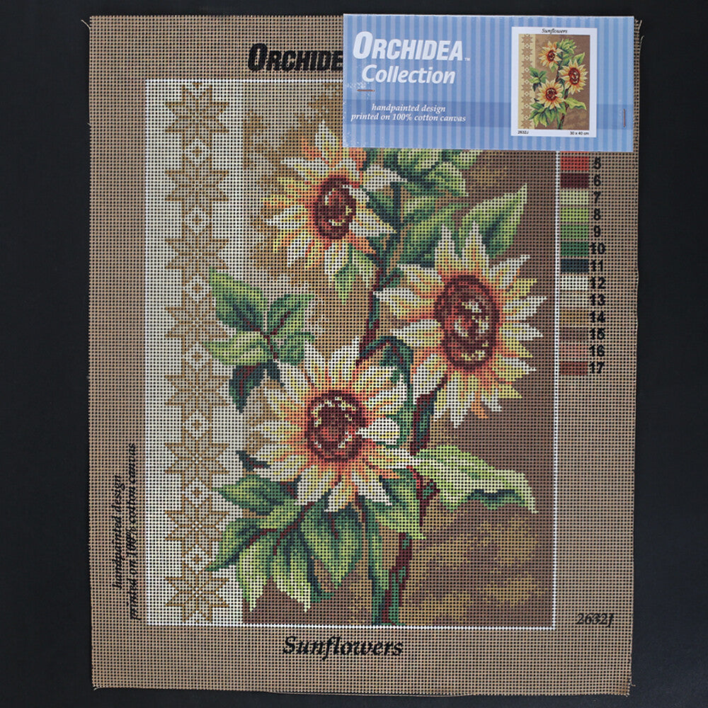 Orchidea 30x40 cm Sunflowers Printed Gobelin 2632J
