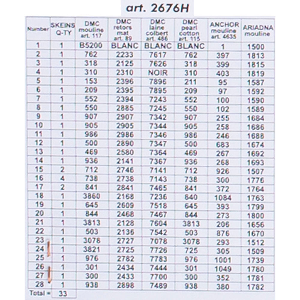 Orchidea 24x30cm Printed Gobelin, - 2676H