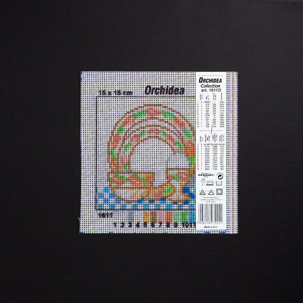 Orchidea 15x15cm Printed Gobelin, Breakfast Set - 1611D