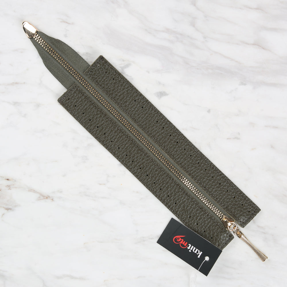 Knitme Bag Zipper 6x22 cm Khaki BA-0071