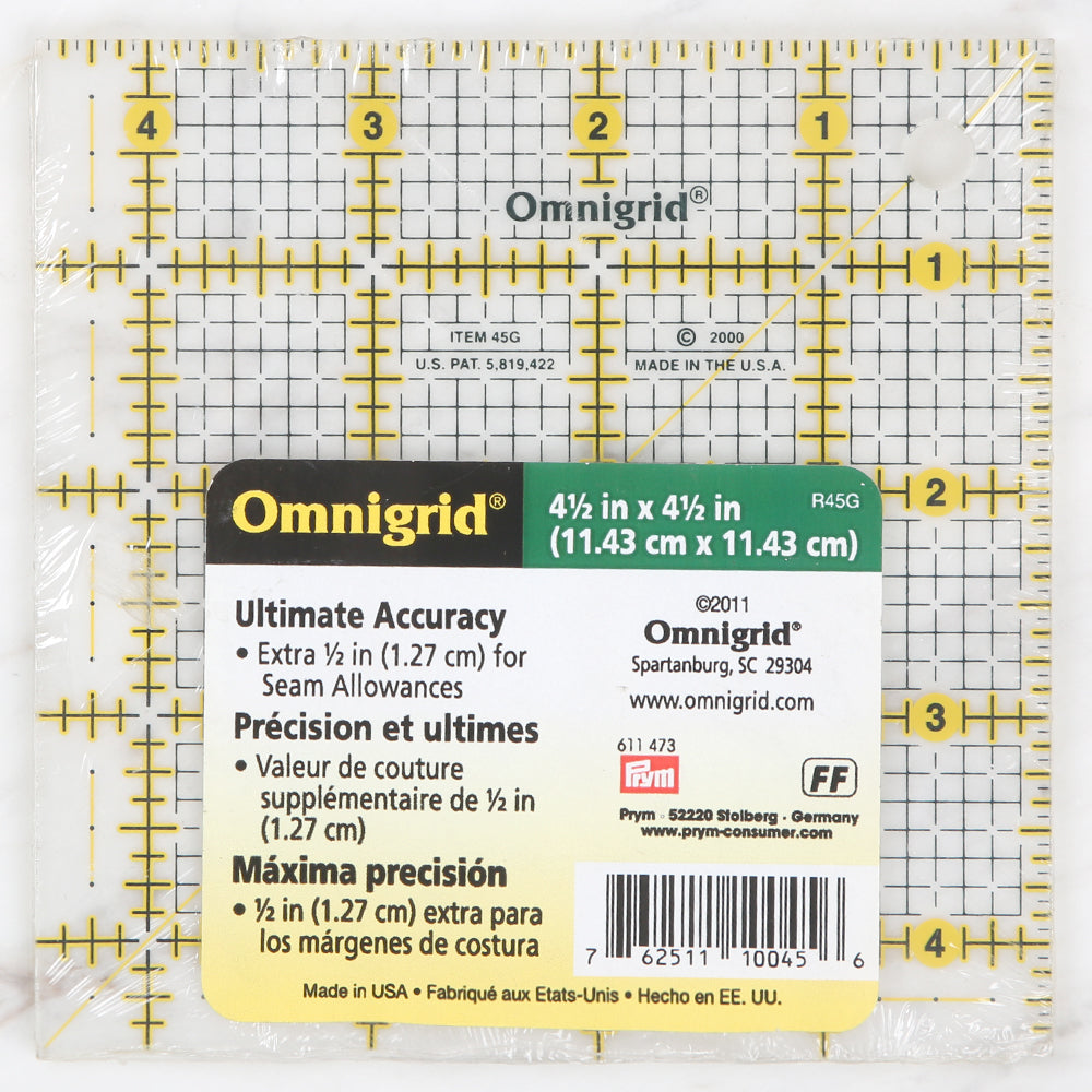 Prym Patchwork Ruler 11.43 cm x 11.43 cm - 611473