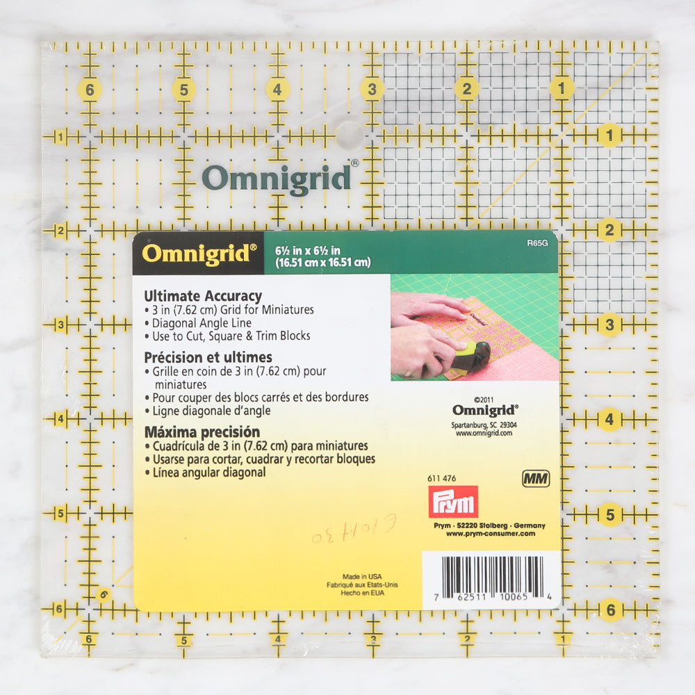 Prym Patchwork Ruler 16.51 cm x 16.51 cm - 611476