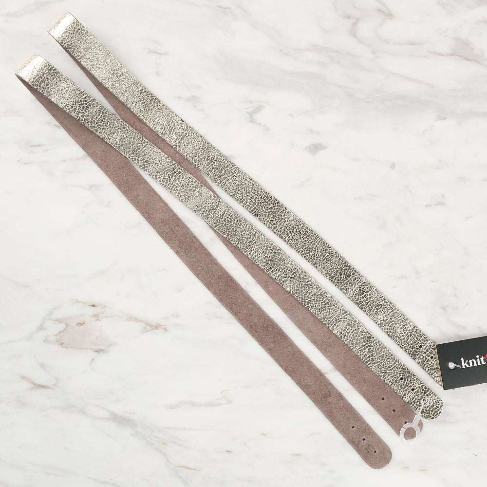 Knitme Genuine Leather Sports Sewing Bag Strap 70x1.7 cm Gold BA-0075