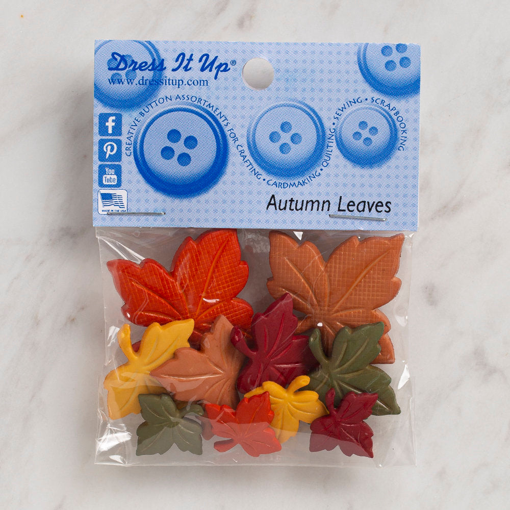 Dress It Up Creative Button Assortment, Autumn Leaves - 323