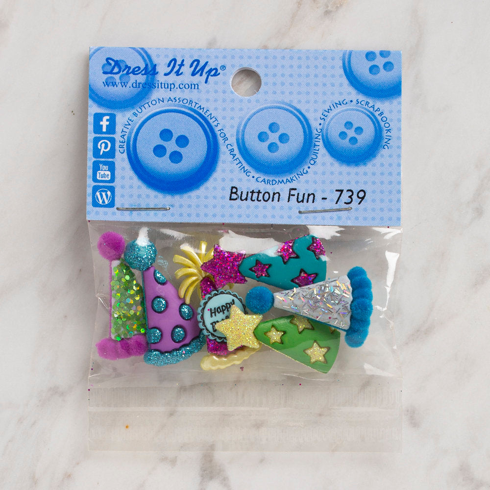 Dress It Up Creative Button Assortment, Button Fun - 739