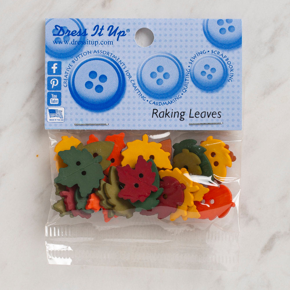 Dress It Up Creative Button Assortment, Raking Leaves - 1196