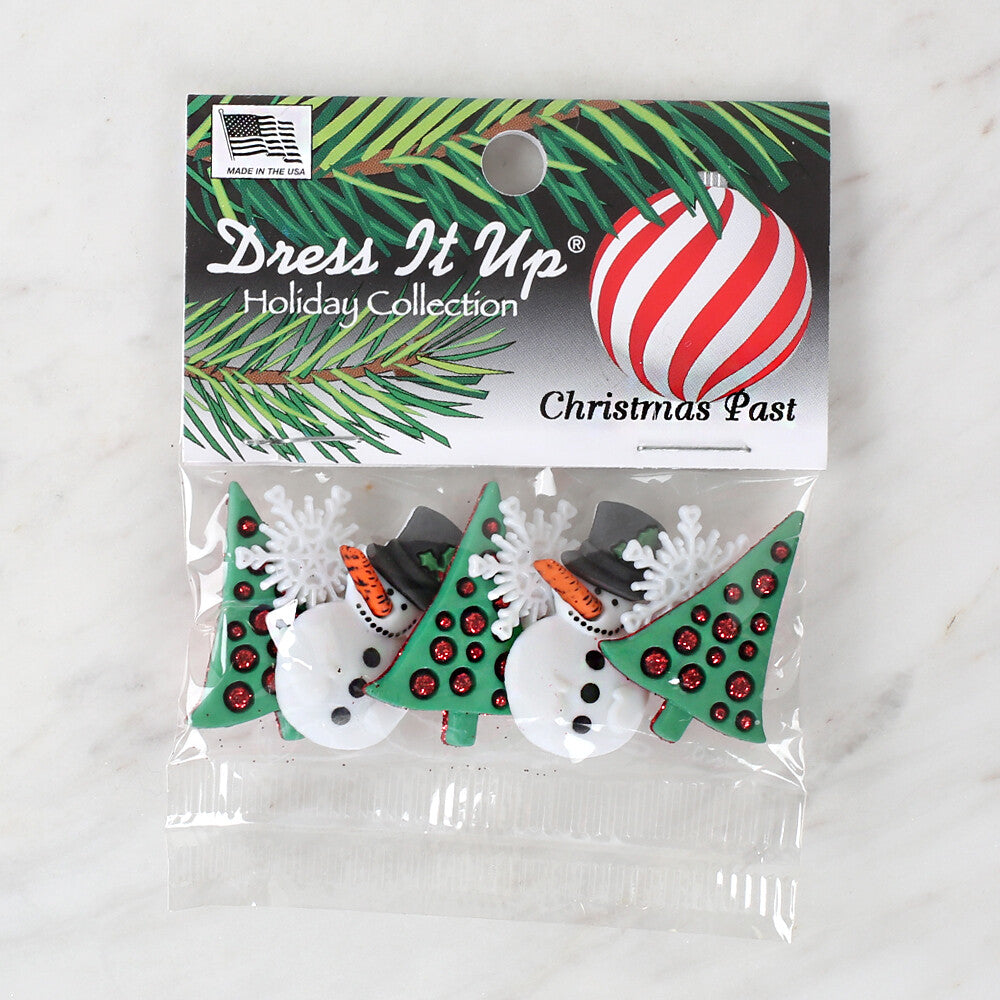Dress It Up Creative Button Assortment, Christmas Past