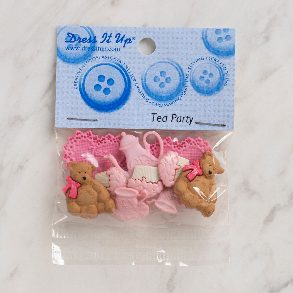 Dress It Up Creative Button Assortment, Tea Party - 3161