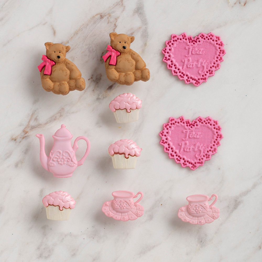 Dress It Up Creative Button Assortment, Tea Party - 3161