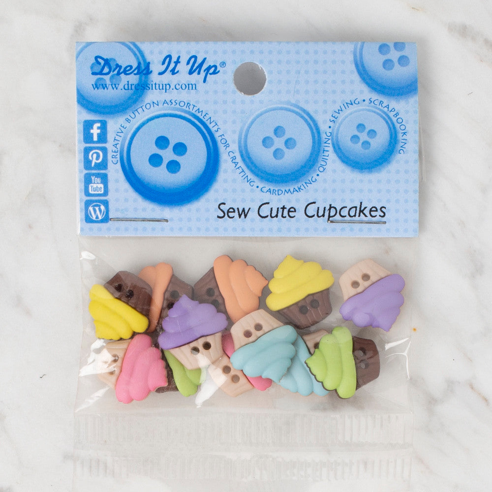 Dress It Up Creative Button Assortment, Sew Cute Cupcakes