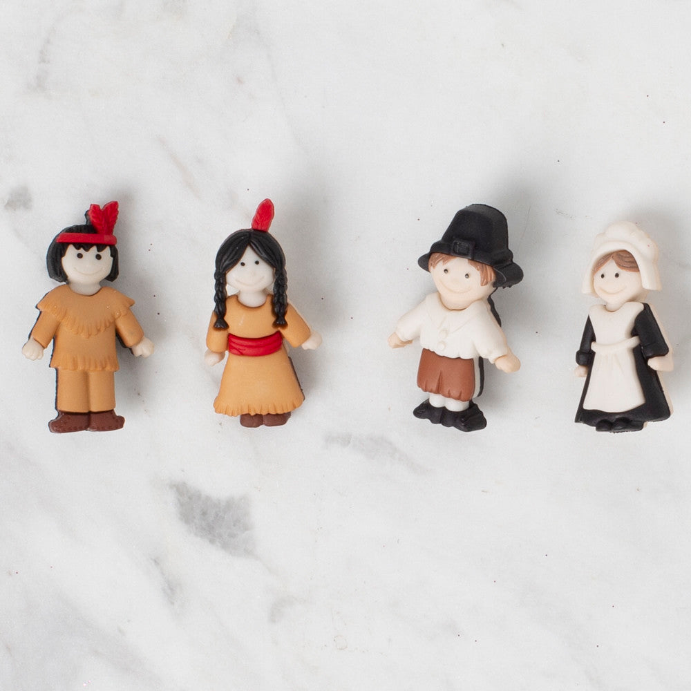 Dress It Up Creative Button Assortment, Pilgrims & Indians