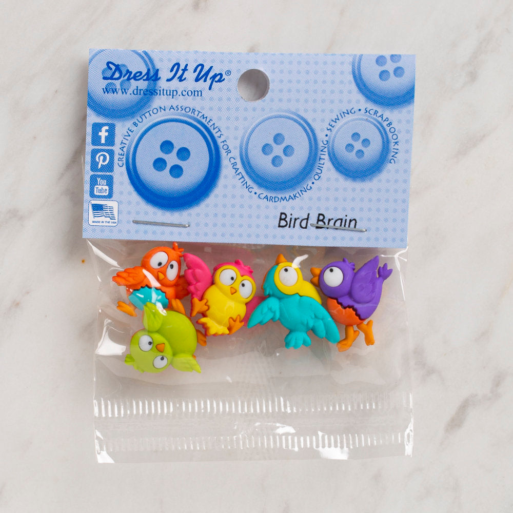 Dress It Up Creative Button Assortment, Bird Brain - 7688