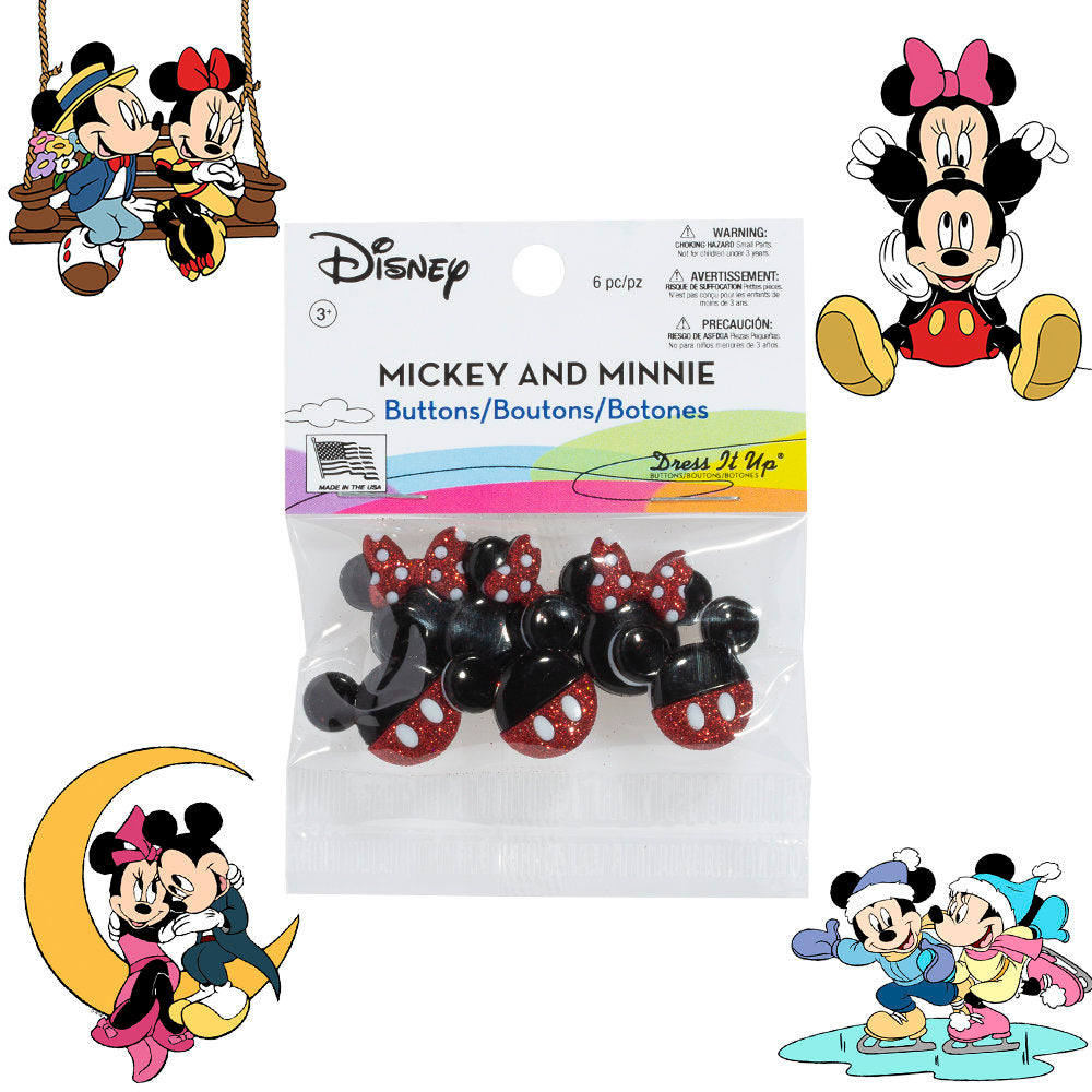Dress It Up Creative Button Assortment, Mickey and Minnie - 7718