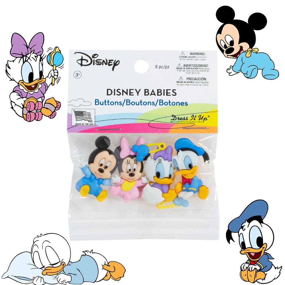 Dress It Up Creative Button Assortment, Disney Babies - 7722