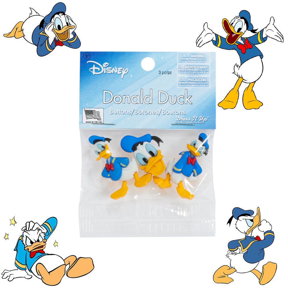 Dress It Up Creative Button Assortment, Donald Duck - 7746