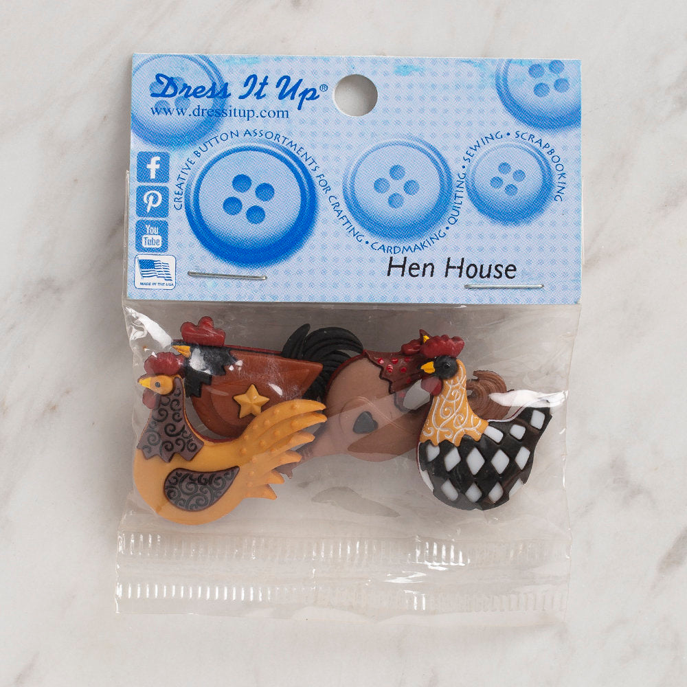 Dress It Up Creative Button Assortment, Hen House - 8295