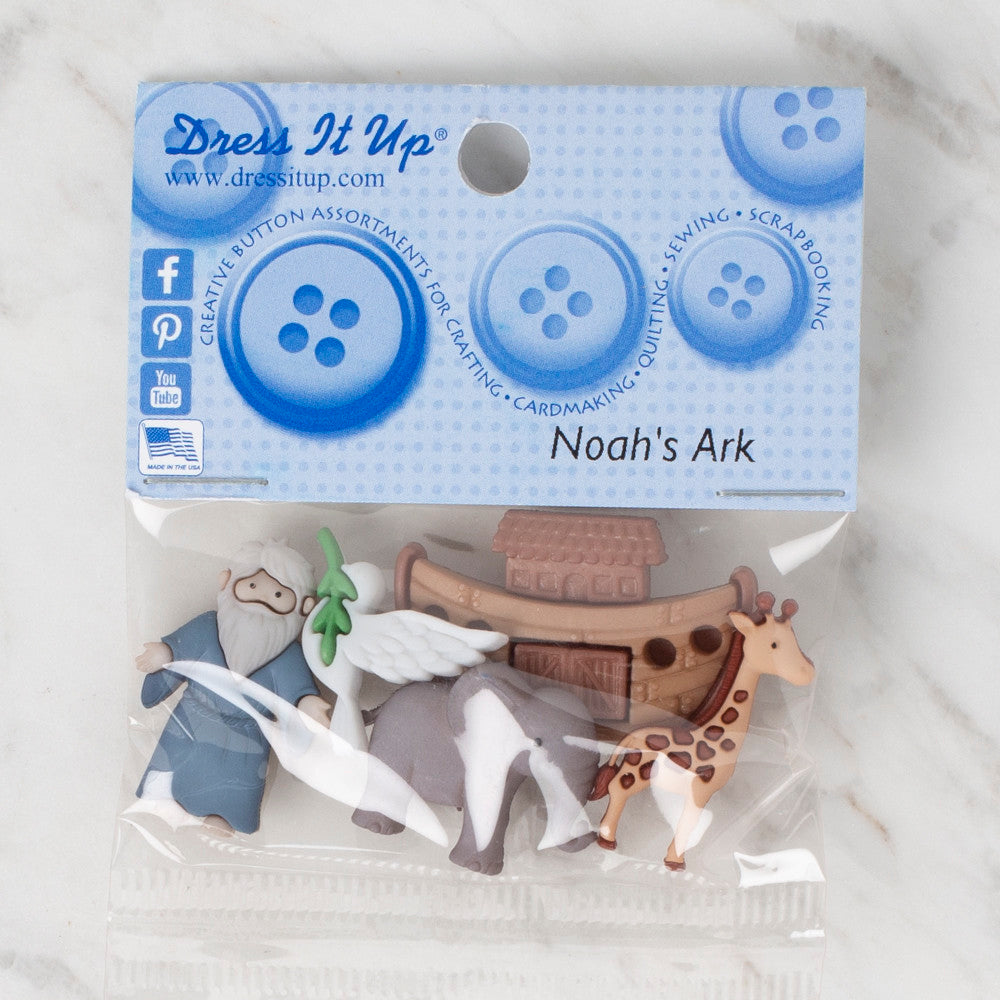 dress it up buttons Lot of 8 thru embellishments Content varies. Dress It Up Embellishments-Noah's Ark