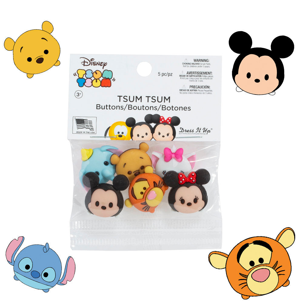Dress It Up Creative Button Assortment, Tsum Tsum - 9085