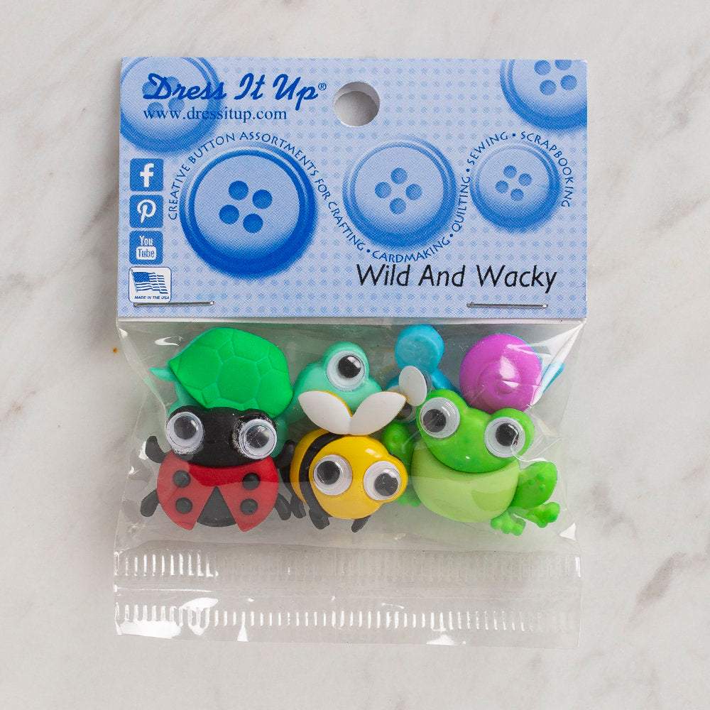 Dress It Up Creative Button Assortment, Wild and Wacky - 10416