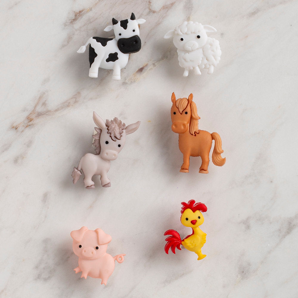Dress It Up Creative Button Assortment, In the Barnyard - 10418