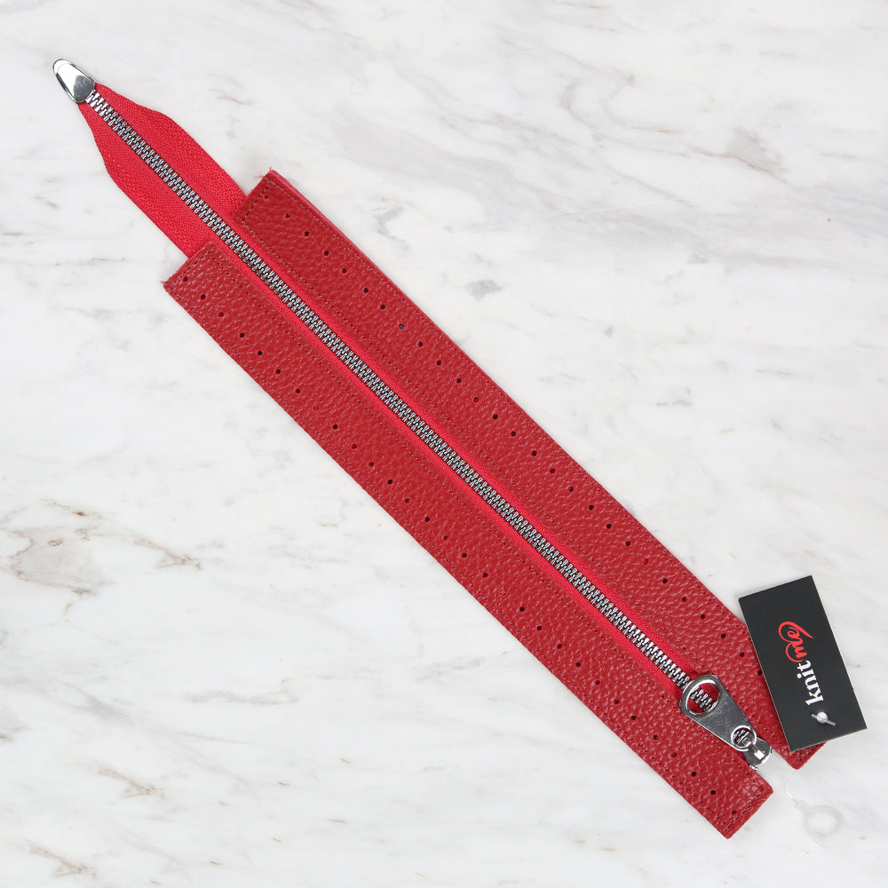 Knitme Bag Zipper 6x30 cm Red BA-0066