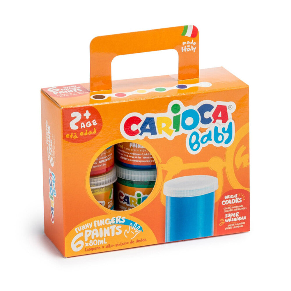 Carioca Baby Funny Fingers 8 pcs 50 ml Super Washable Finger Paint 2+