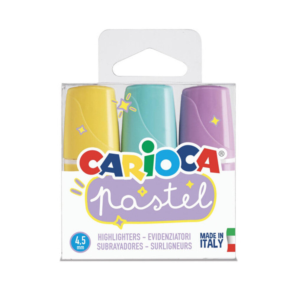 Carioca 3 Pcs Pastel Highlighters - 43168