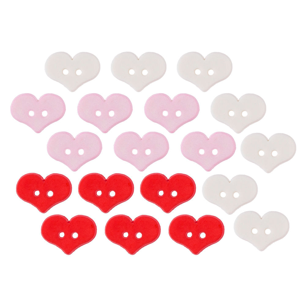 Buttons & Galore Decorative Baby Button, Sweet Hearts