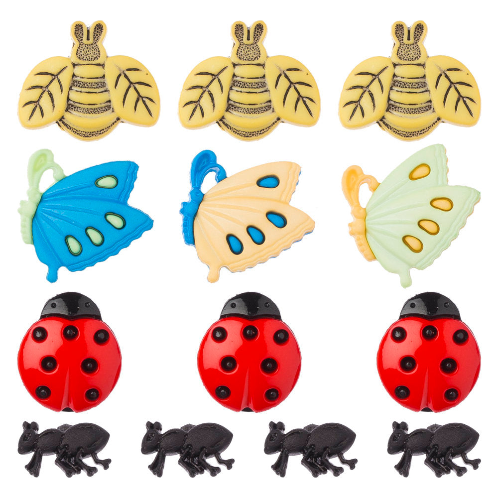 Buttons & Galore Decorative Baby Button, Garden Bugs