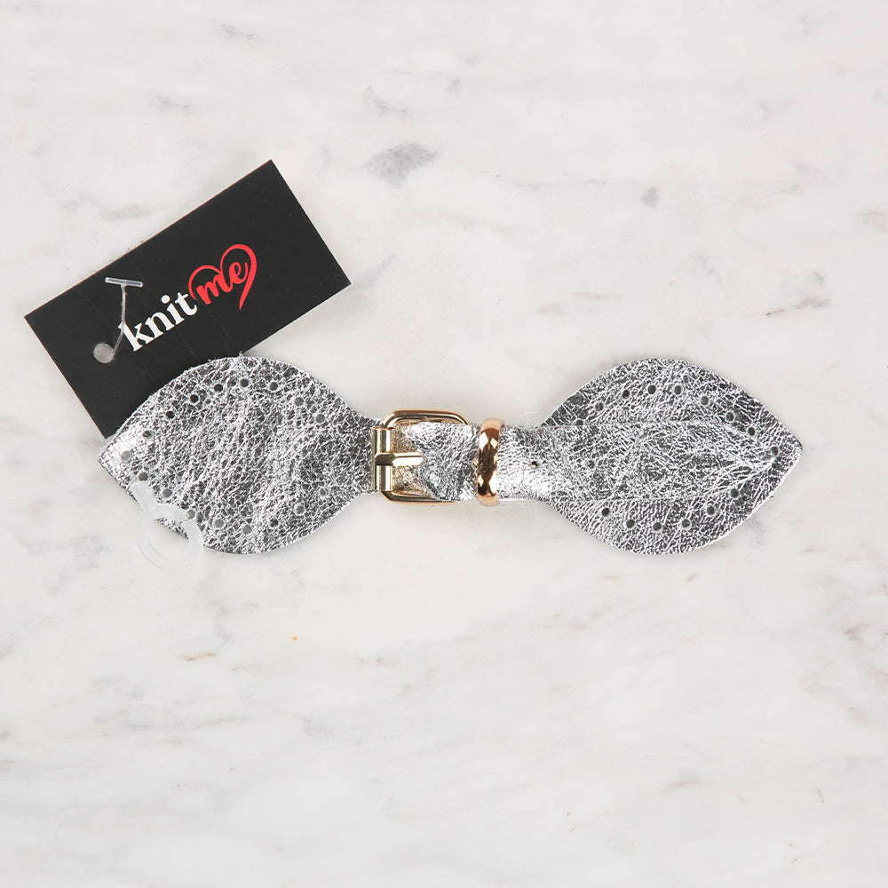 Knitme Genuine Leather Butterfly Apparatus 14 cm Silver BA-0030