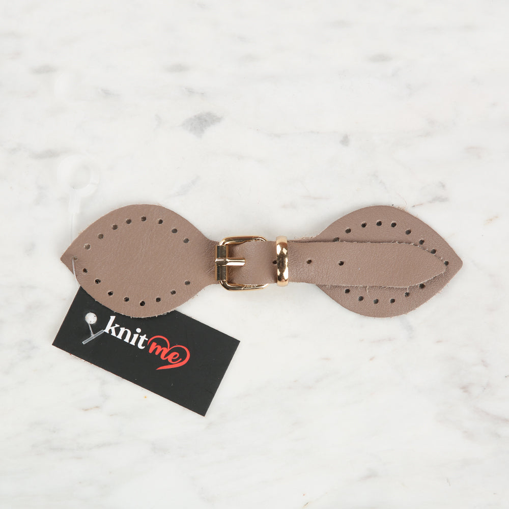 Knitme Genuine Leather Butterfly Apparatus 14 cm Mink BA-0030