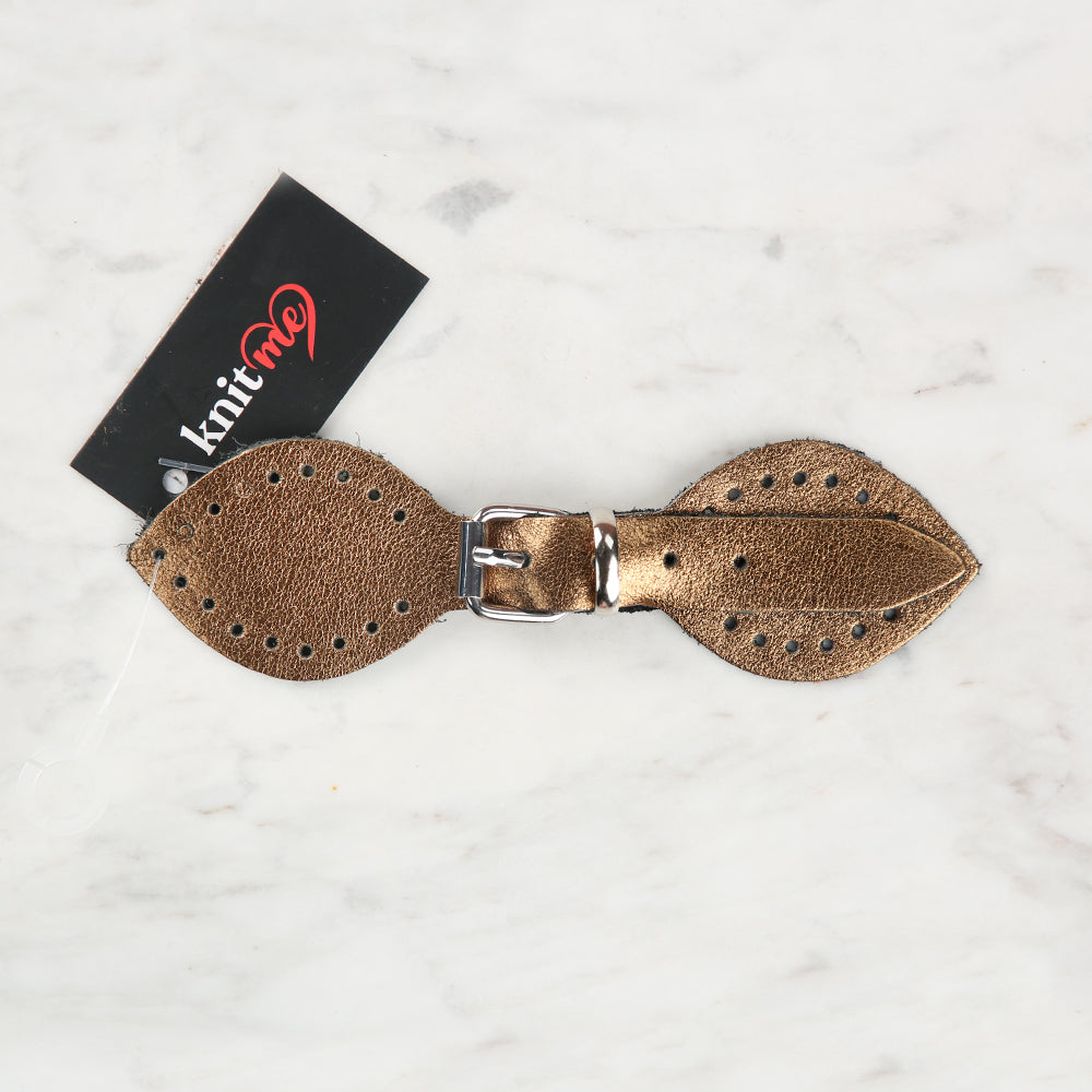 Knitme Genuine Leather Butterfly Apparatus 14 cm Gold BA-0030