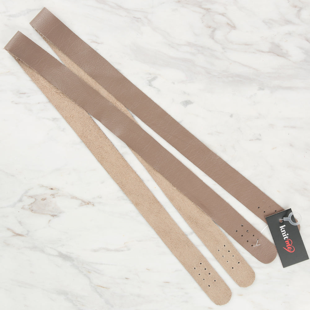 Knitme Genuine Leather Sports Sewing Bag Strap 75x2.5 cm Mink BA-0036