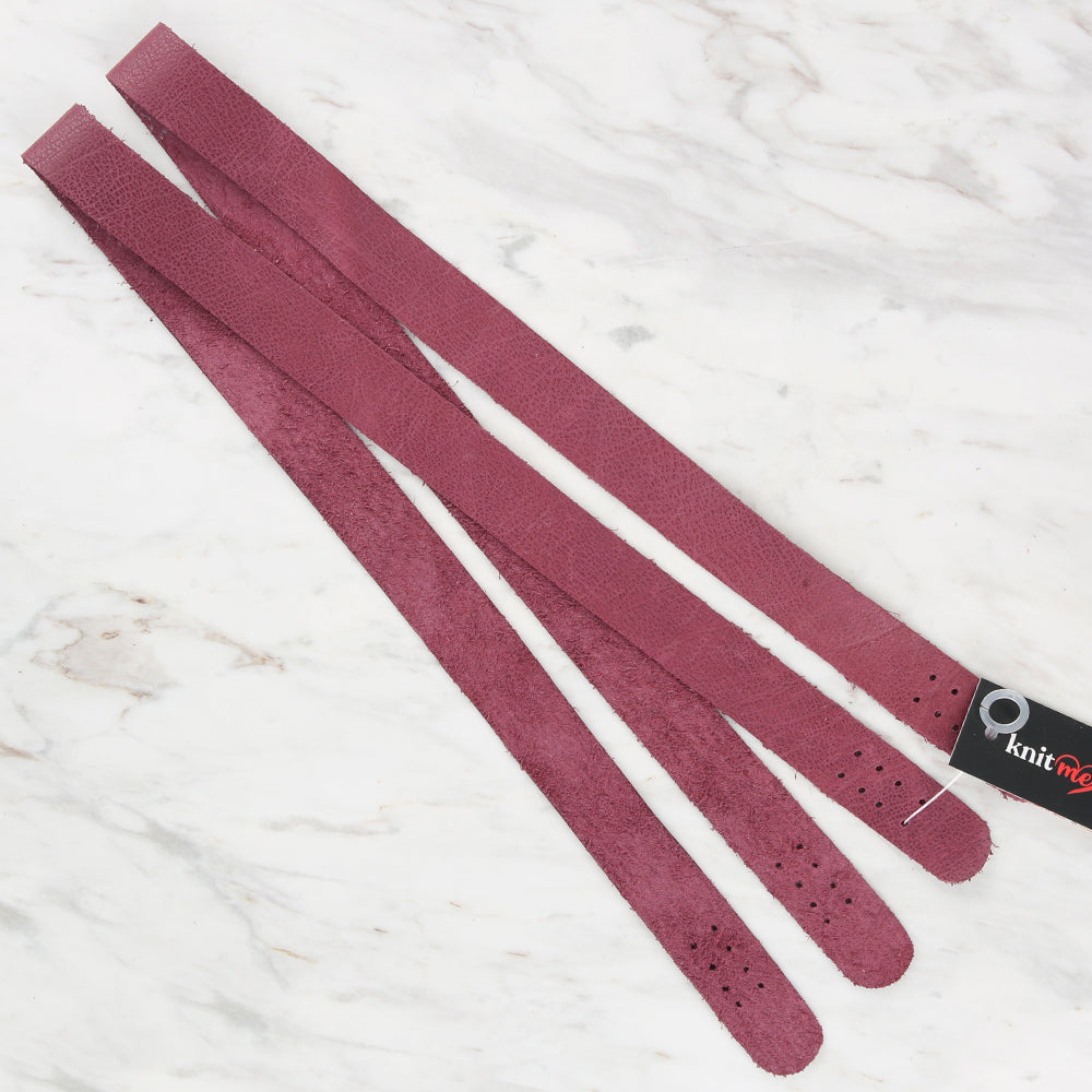 Knitme Genuine Leather Sports Sewing Bag Strap 75x2.5 cm Purple BA-0036